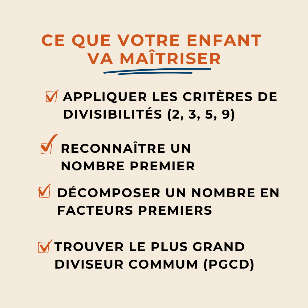 Cartes de révision Divisibilité et Nombres premiers