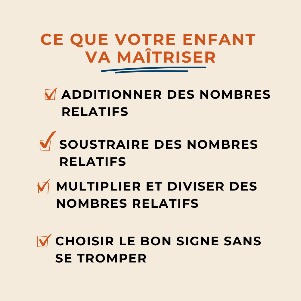 Cartes de révision Nombres Relatifs