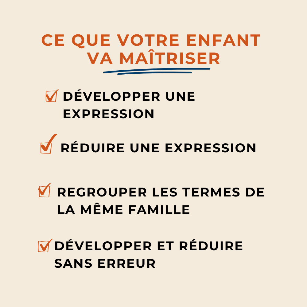 Cartes de révision Développer et Réduire