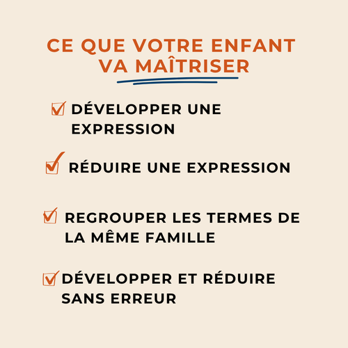 Cartes de révision Développer et Réduire