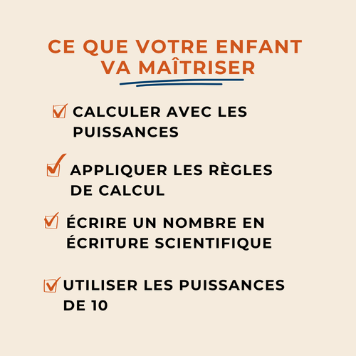Cartes de révision Les Puissances
