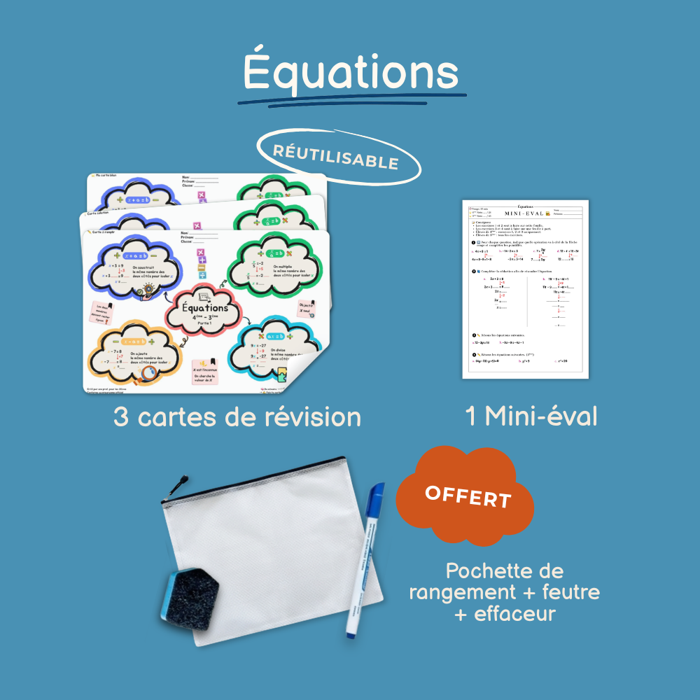 Cartes de révision Équations